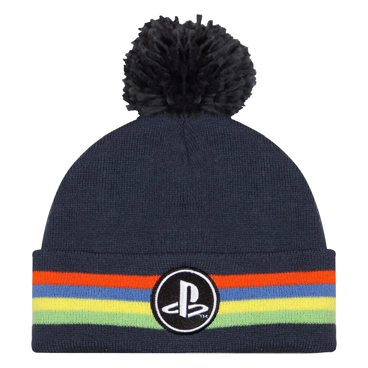 Playstation Classic Logo Beanie con Pom, per Bambini, Taglia Unica, Blu Navy, Merchandising Ufficiale, Marina Militare, Taglia Unica