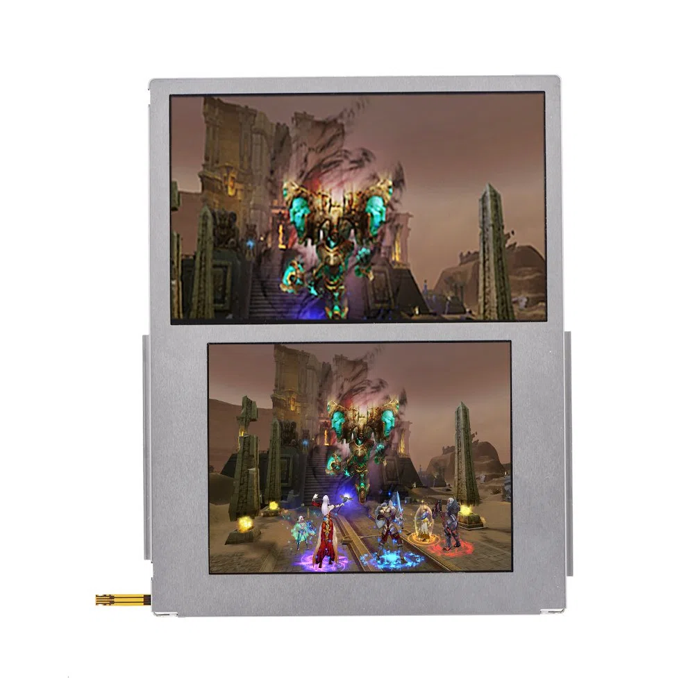 Socobeta Sostituzione Schermo LCD di Ricambio Parte Superiore e Inferiore di Riparazione dello Schermo LCD Compatibile con 2DS