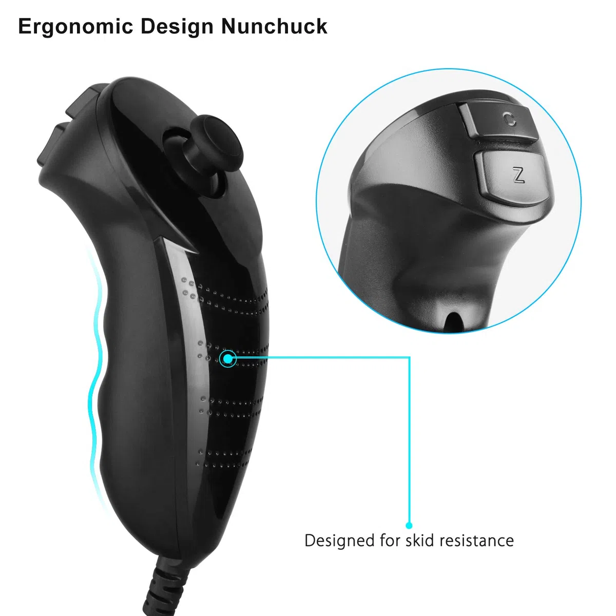 Nunchuck - Telecomando di ricambio per console Nintendo Nunchuk Wii U Wii