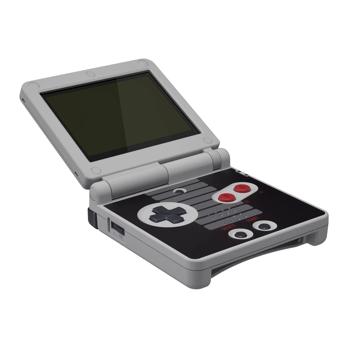 eXtremeRate Cover Custodia Tasti Ricambio per Gameboy Advance SP,Scocca Pulsanti Kit per GBA SP Console-Compatibile con IPS&Standard LCD(Non Include Console&IPS Schermo)-Stile NES