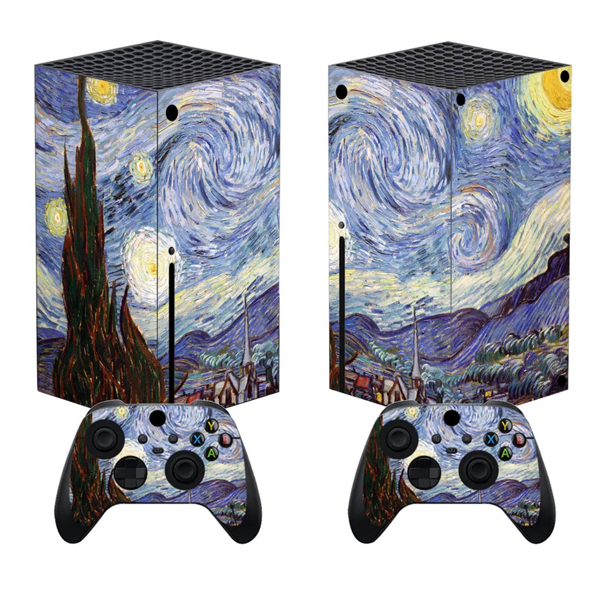 PlayVital Adesivo Skin per Xbox Series X Console&Controller Sticker Decal Cover Vinile per Xbox Series X-Notte Stellata