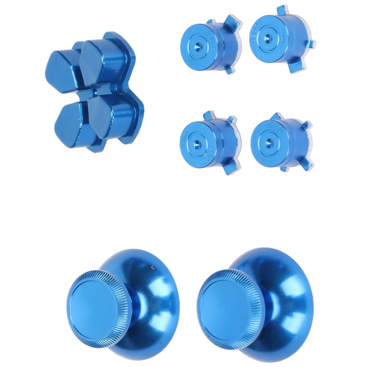 Levette in Metallo per Controller PS5, Joystick di Ricambio in Lega di Alluminio Levette Analogiche Pulsanti ABXY Kit di Sostituzione(Blu)