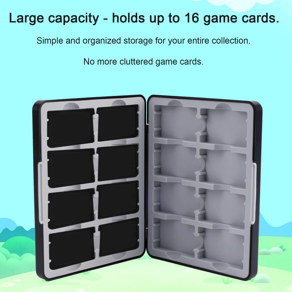 Custodia per Cartucce Gioco di GBA, Compatibile con Gameboy Advance Può Contenere 16 Cartucce di Gioco Contenitore Portatile da Viaggio