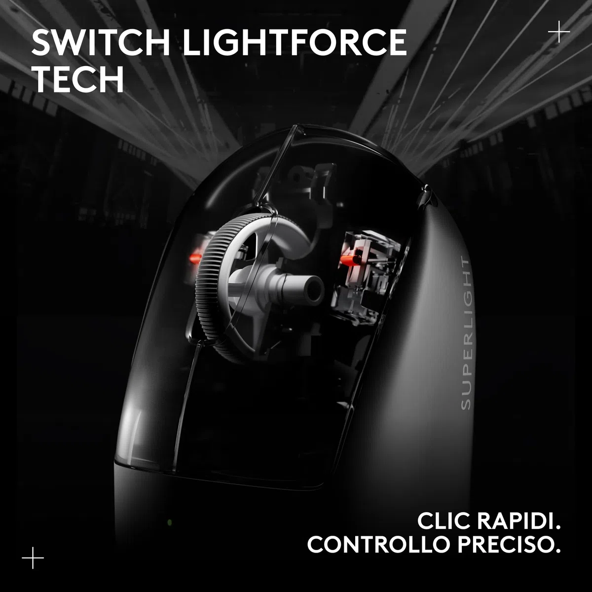 Logitech G PRO X SUPERLIGHT 2 LIGHTSPEED mouse gaming wireless, Versione Est Europa, aggiornamento 8K, leggero, 60g, HERO 2, 888 IPS, 44K DPI, 5 pulsanti programmabili, USB-C, PC e Mac - Rosa