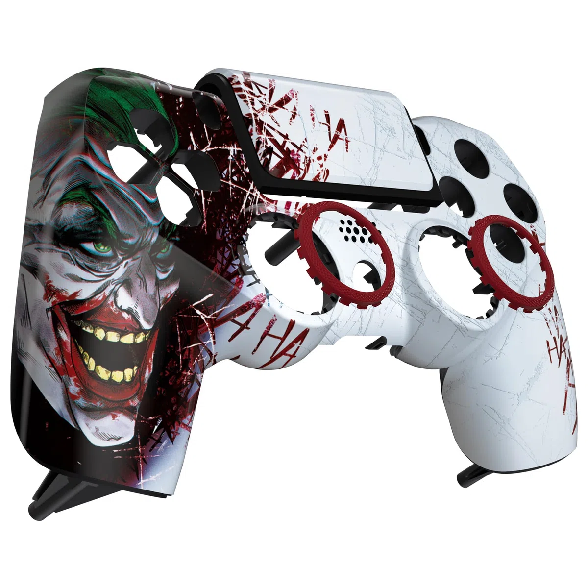eXtremeRate Cover Custodia Touchpad Compatibile con ps4 PRO Slim Controller,Ghost Copertura Frontale Case Scocca Touchpad Compatibile con ps4 Joystick JDM-040/050/055-HAHAHA