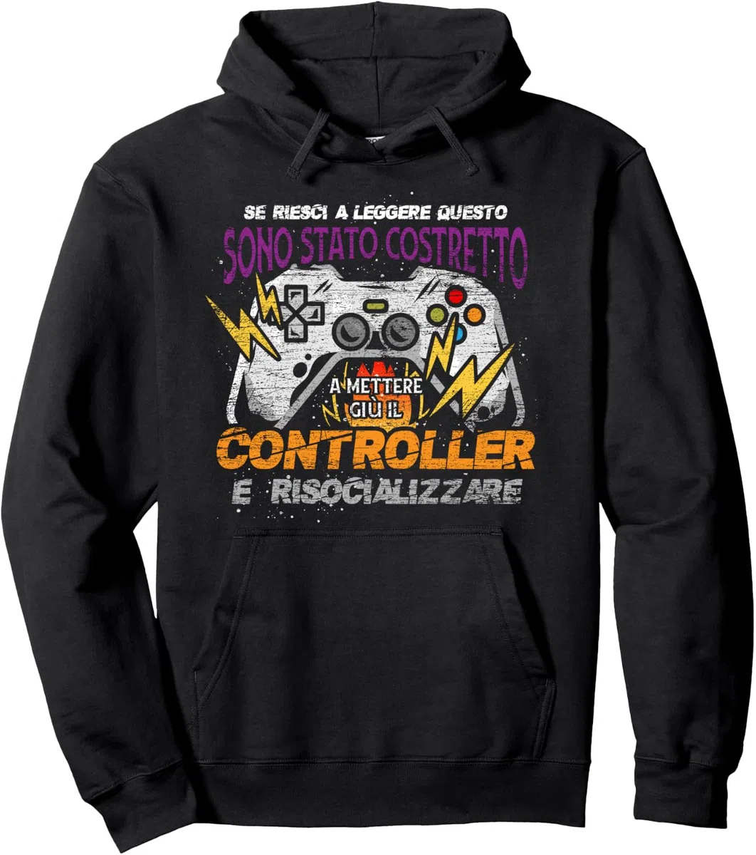 Sono Stato Costretto A Mettere Giù Il Controller Gaming Felpa con Cappuccio