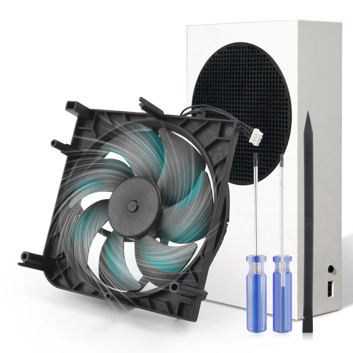 RongZy per Xbox Series S Ventola di Raffreddamento Interna per Xbox Series S Ventola di Interna Sostituzione 5 Pale Dissipatore di Calore Accessori Parti di Riparazionae con Strumenti(XX)