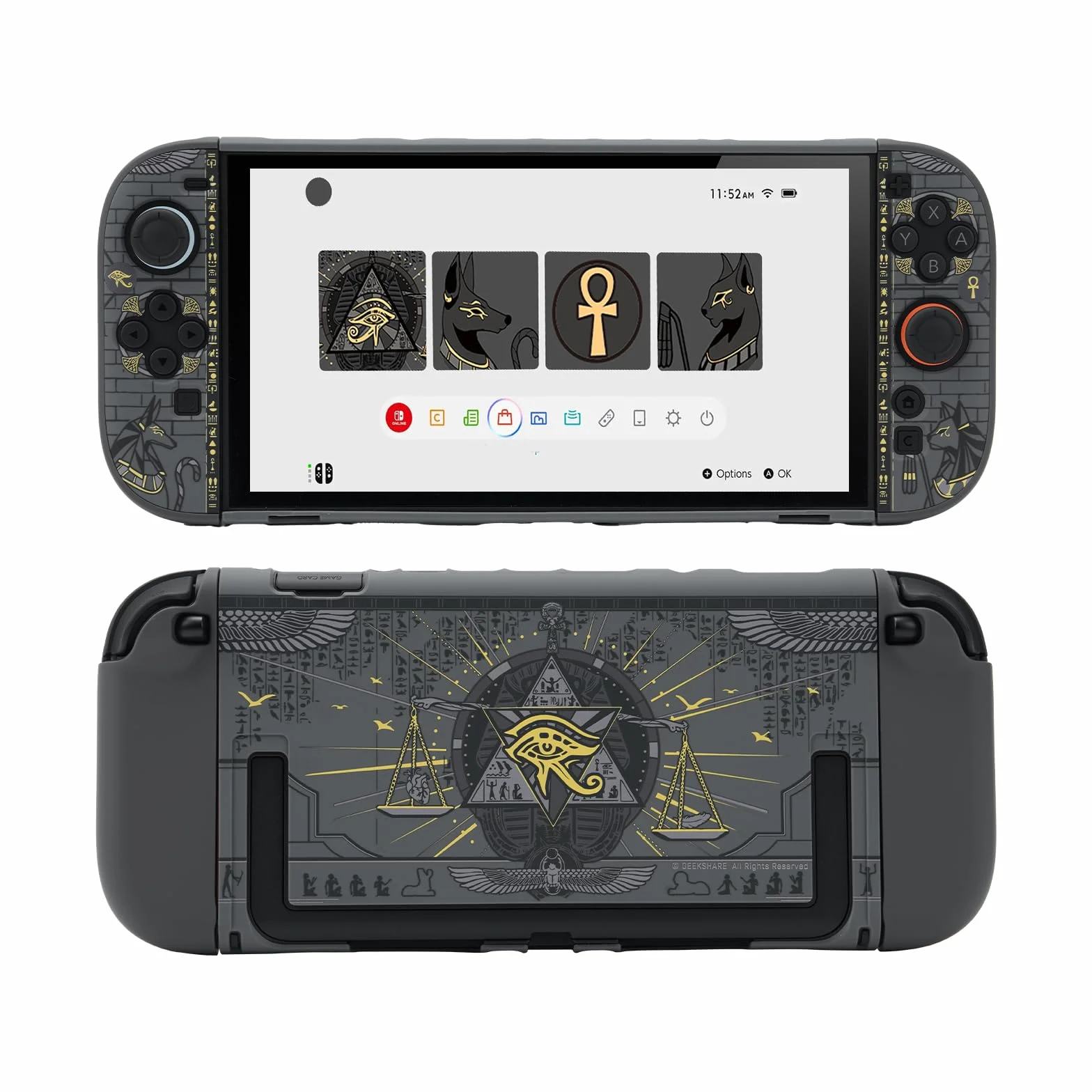 GeekShare Custodia protettiva compatibile con Switch 2, cover rigida in PC sottile agganciabile progettata per console di gioco Switch 2 e controller JC Handle - Mystic Kingdom