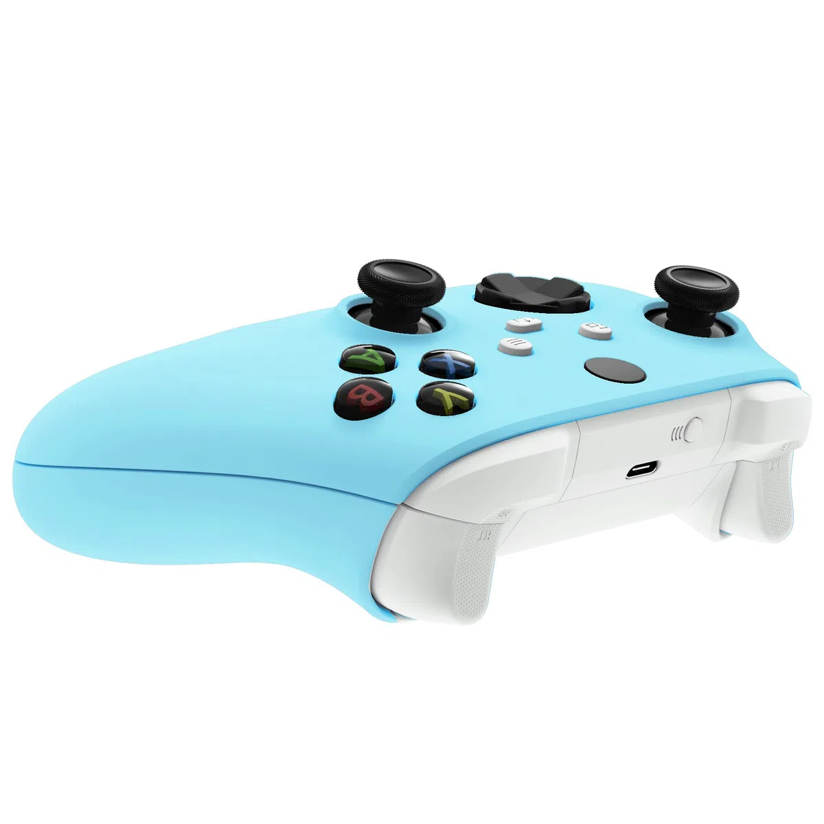 eXtremeRate Cover Joystick Custodia Copertura Frontale con Impugnatura Grip Pannello DIY Ricambio per Xbox Series X S Controller Model 1914-Celeste