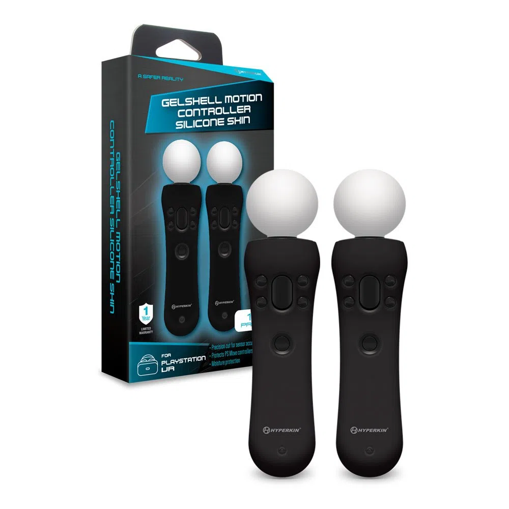 Hyperkin - Gelshell Controller Piel de silicona para PS VR/ PS Move/ PS4 (Negro) (2-Pack)