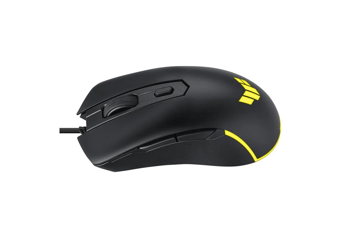 ASUS TUF Gaming M3 GEN II, Mouse Gaming Cablato, Sensore a 8000 DPI, Solo 59 g, Rivestimento Durevole IP56, Durata degli Switch di 60 Milioni di Click, 6 Pulsanti Programmabili, Aura Sync, Nero