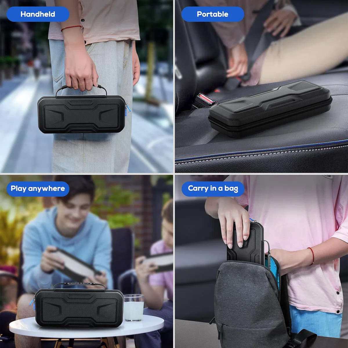 FYOUNG Custodia da trasporto per PlayStation Portal, custodia protettiva rigida portatile da viaggio, custodia protettiva completa, accessori per PlayStation Portal Remote Player