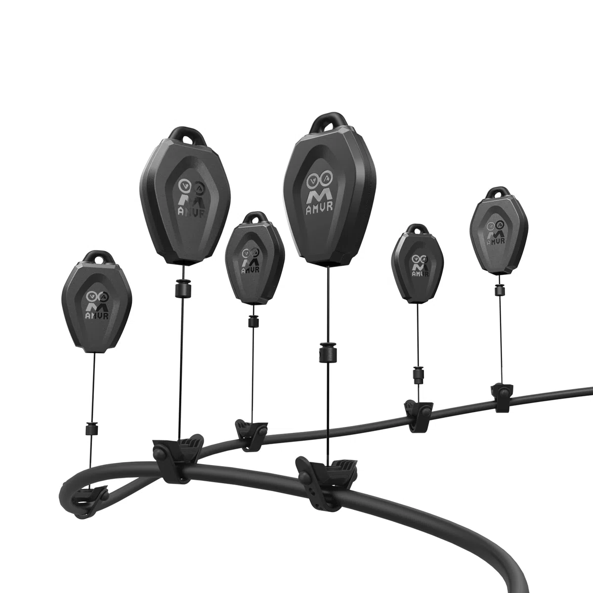 AMVR Gestione cavi VR, 6 confezioni di sistema retrattile a soffitto per Quest 3S/3/2/PSVR/PSVR 2/Rift/Rift S/Valve Index/HTC Vive/Vive Pro/HP Reverb G2/PSVR Link Cable (nero)