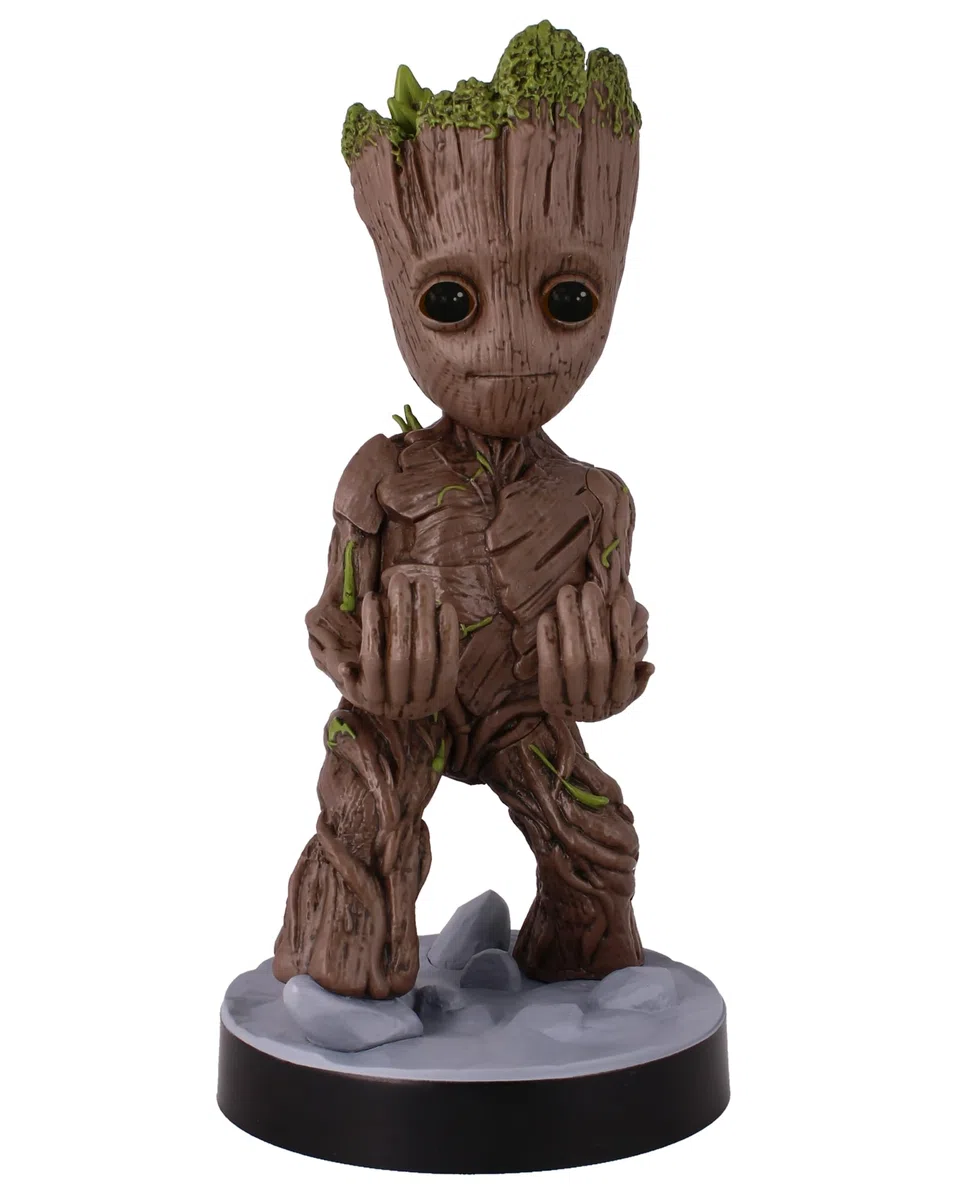 Cableguys Guardiani della Galassia Figurina gaming Baby Groot - Supporto per controller o smartphone - Cavo USB incluso - 20 cm