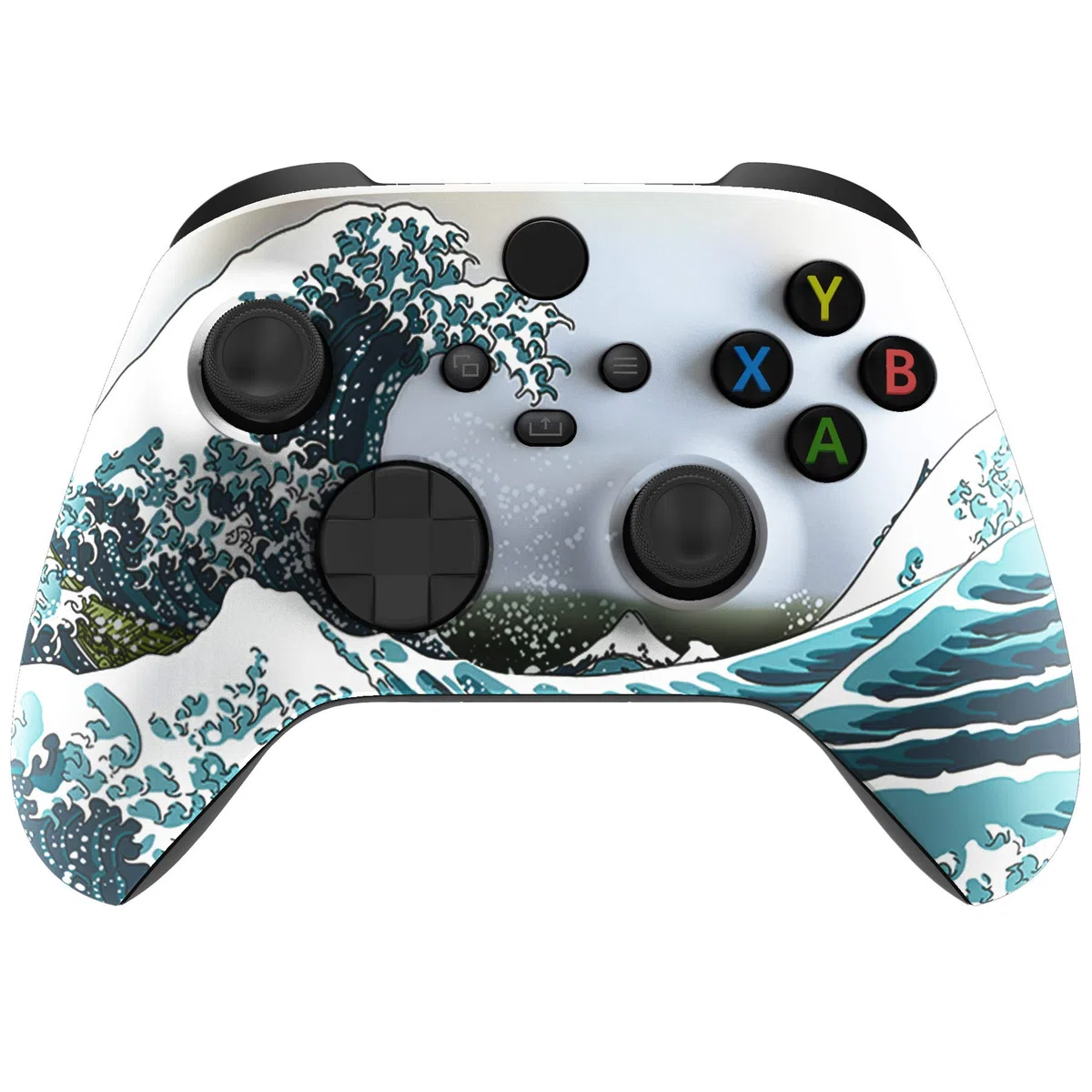eXtremeRate Cover Frontale per Xbox Series X S Controller Model 1914,Scocca Custodia Copertura Ricambio per Xbox Series X S Joystick,Senza Controller-Grande Onda