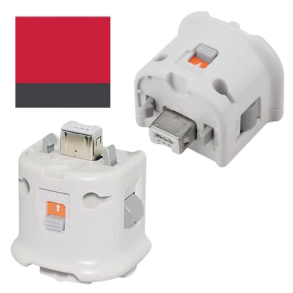 Wii Motion Plus Adattatore per telecomando originale Nintendo Wii, accessori esterni, adattatore Accelerator Handle Sensator Accelerator Motionplus per Wii U Wii Controller bianco (2 pezzi)