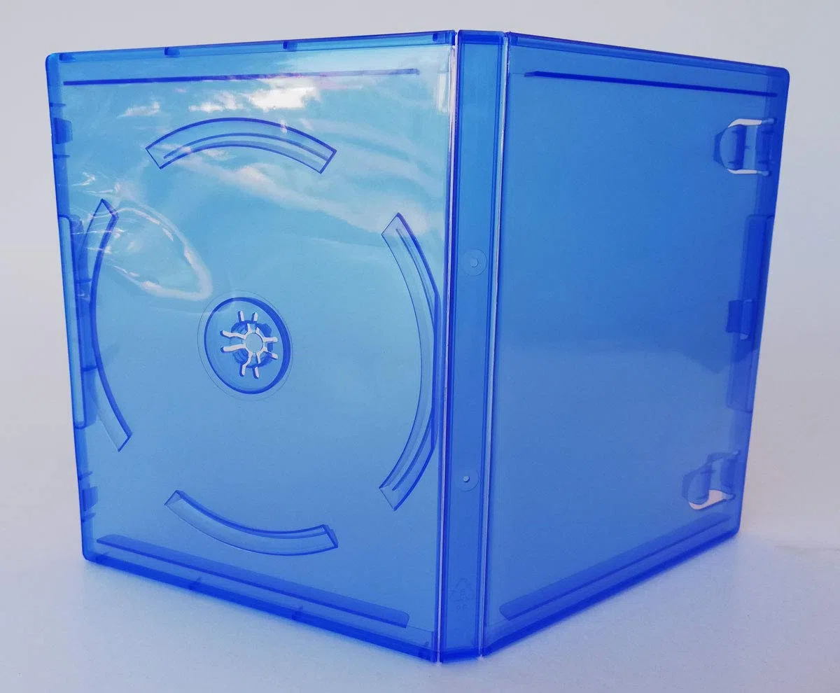 Amaray Custodia per PS4, 10 pezzi, Dura, Blu