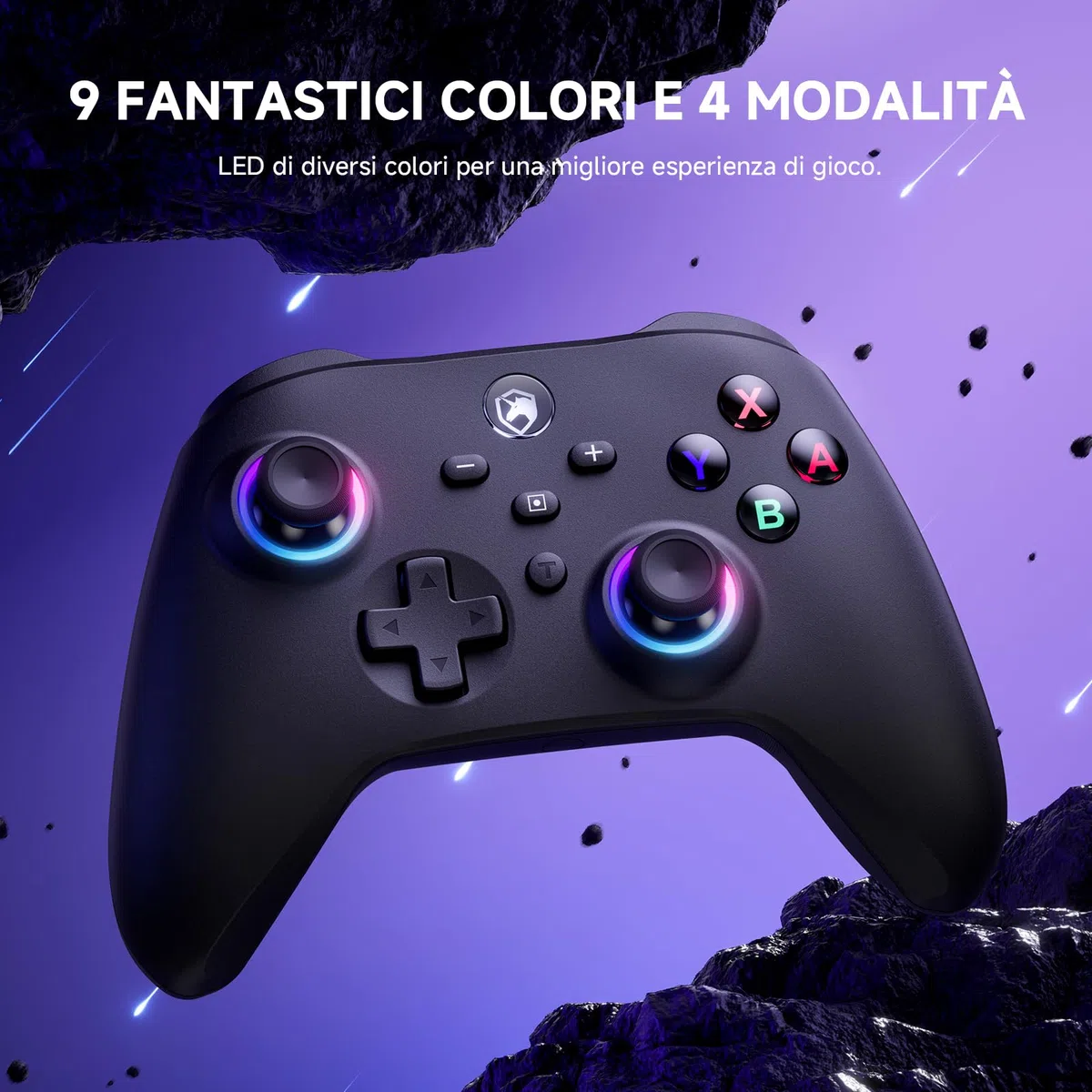 ECHTPower Controller per Switch/Switch 2 2025, con Hall Grilletti Lineari, 1000mAh Batteria, Rimappatura dei Tasti ABXY, Giroscopico, Turbo, Vibrazione, Controller Wireless PRO per NS/PC/Android/iOS