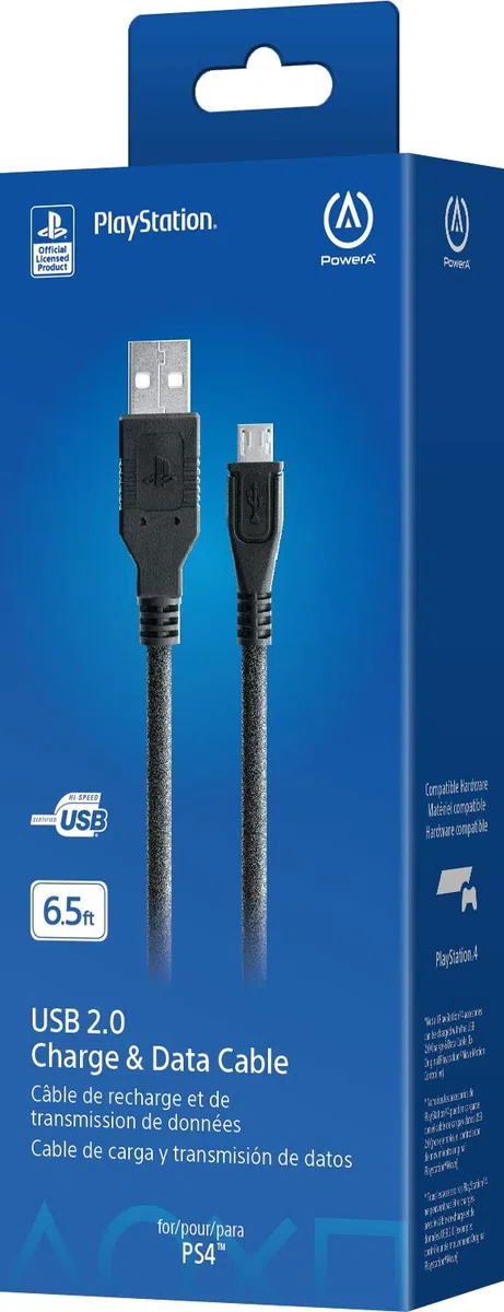 PowerA - Cavo di ricarica USB per PlayStation 4