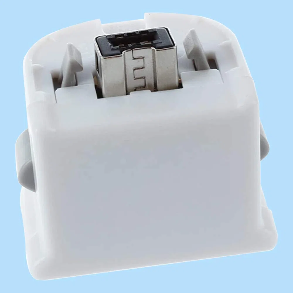 Wii Motion Plus Adattatore per telecomando originale Nintendo Wii, accessori esterni, adattatore Accelerator Handle Sensator Accelerator Motionplus per Wii U Wii Controller bianco (2 pezzi)