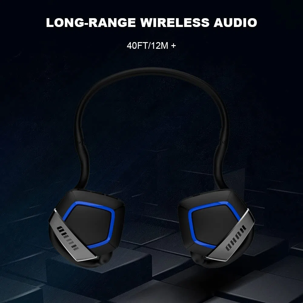 Cuffie da gioco senza fili Nintendo Switch, cuffie da gioco a bassa latenza e suono surround stereo 3D cavo da Type-C a USB Caschi con microfono rimovibile per PS4 PS5 PC,Blu