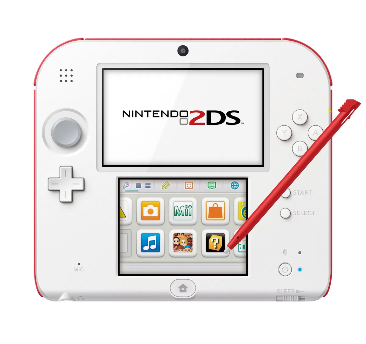Nintendo 2DS Console, Bianco/Rosso