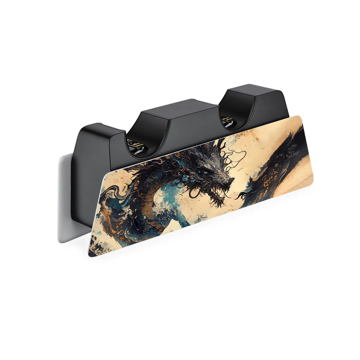 PlayVital Adesivo Skin per ps5 Console Disco Edizione&Controller&Telecomando&Cuffie&Base di Ricarica,Sticker Decal Cover Vinile per Standard Edition-Drago Tempesta