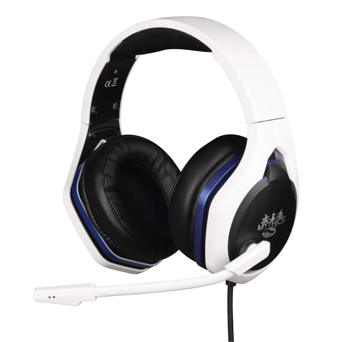 Konix Mythics Cuffie gaming con cavo Hyperion PS5 - Altoparlanti da 50 mm - Microfono - Cavo da 1,5 m - Connettore Jack da 3,5 mm - Bianco e nero