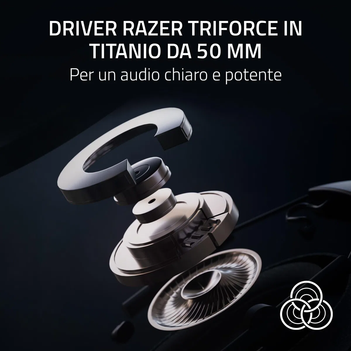 Razer Blackshark V2 Hyperspeed per PC - Cuffie da gioco e-sport senza fili ultra leggere 280g (Microfono a banda larga, Diaframma TriForce da 50mm, schiuma di isolamento acustico, 70 ore) Bianco