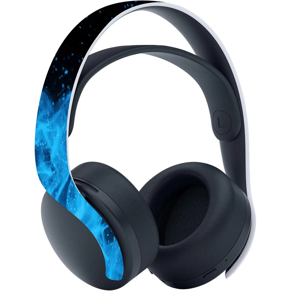 PlayVital Adesivo Skin Sticker Decal Vinile per ps5 Standard Disc Edition Console & Controller & Telecomando & Cuffie & Base di Ricarica - Fiamma Blu