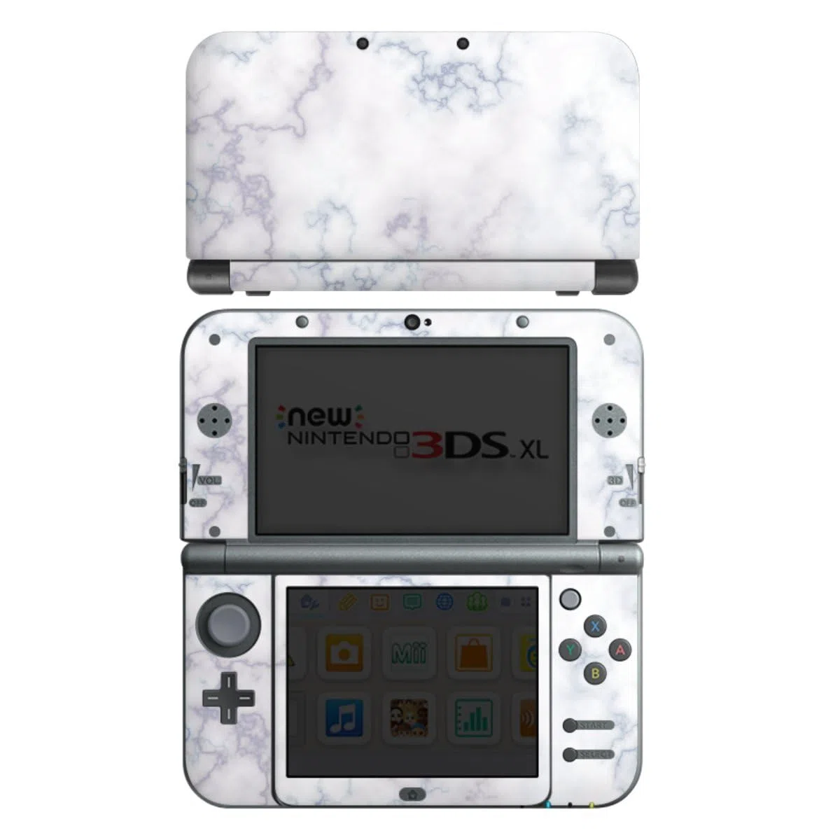 DeinDesign Skin Compatibile con Nintendo New 3DS XL Pellicola Adesivi Marmo Roccia Bianco
