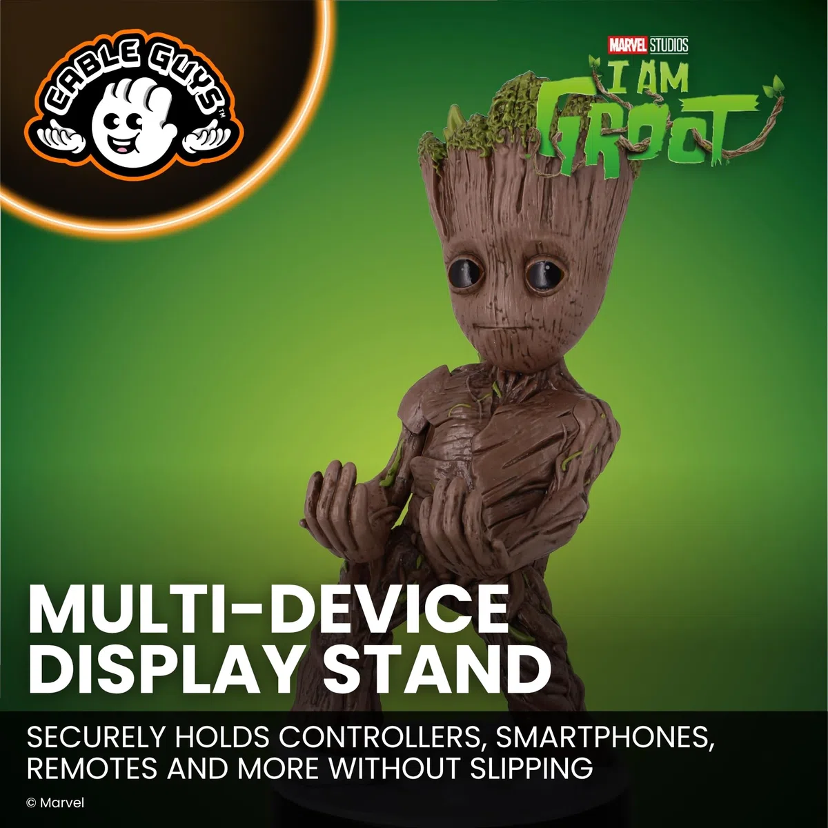 Cableguys Guardiani della Galassia Figurina gaming Baby Groot - Supporto per controller o smartphone - Cavo USB incluso - 20 cm