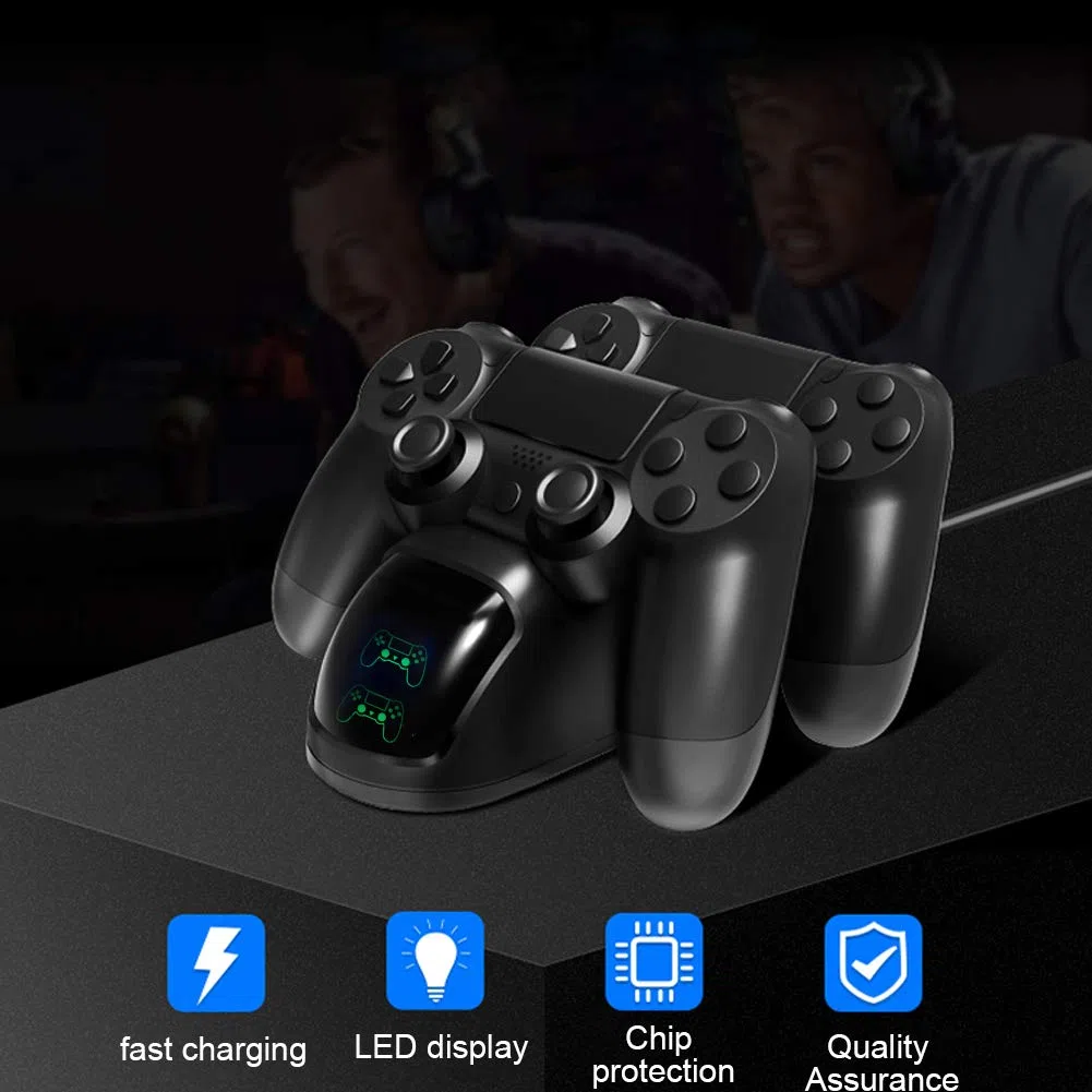 Caricabatterie Controller, Dual USB Ricarica Rapida Stazione di Ricarica Controller con Display a LED per Controller/S