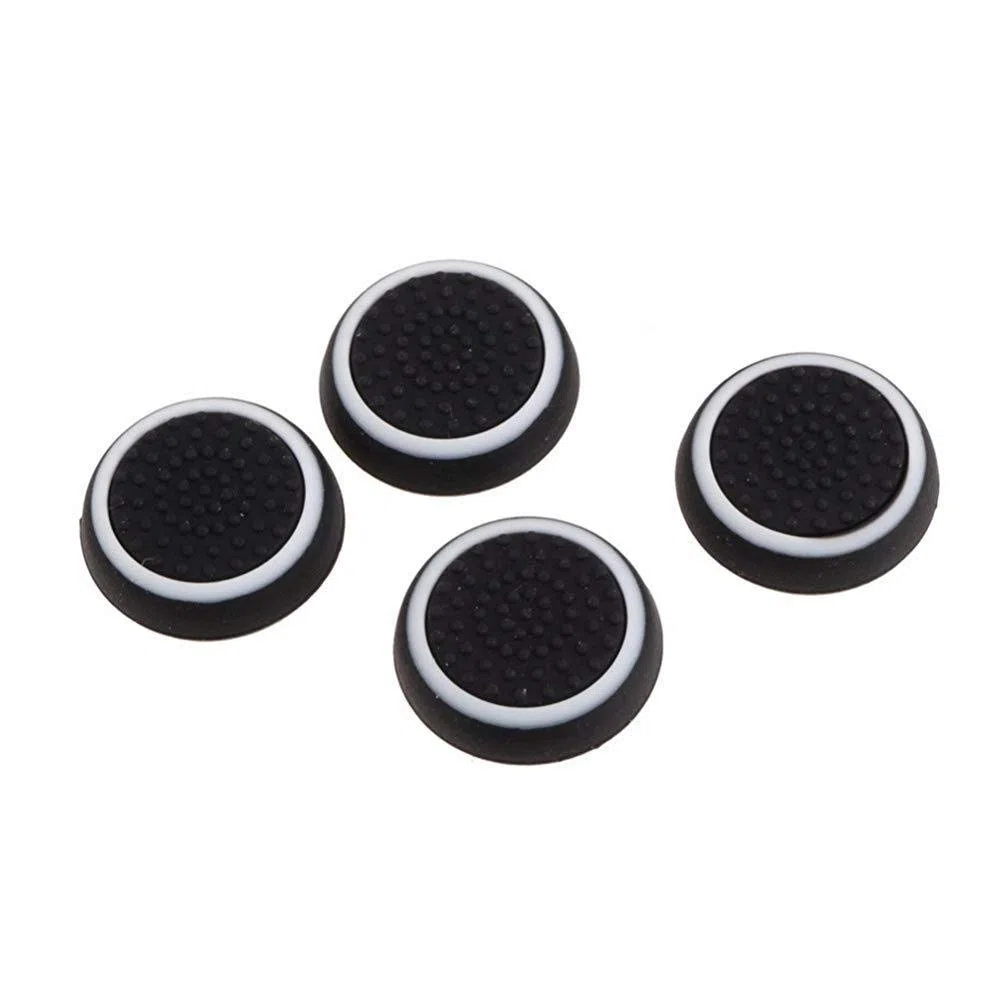 Silicone Thumbsticks Joystick Tappi per / PS4 / Xbox One/Xbox 360 Wireless Controller Ps3 2 Pair/Bianco e Nero