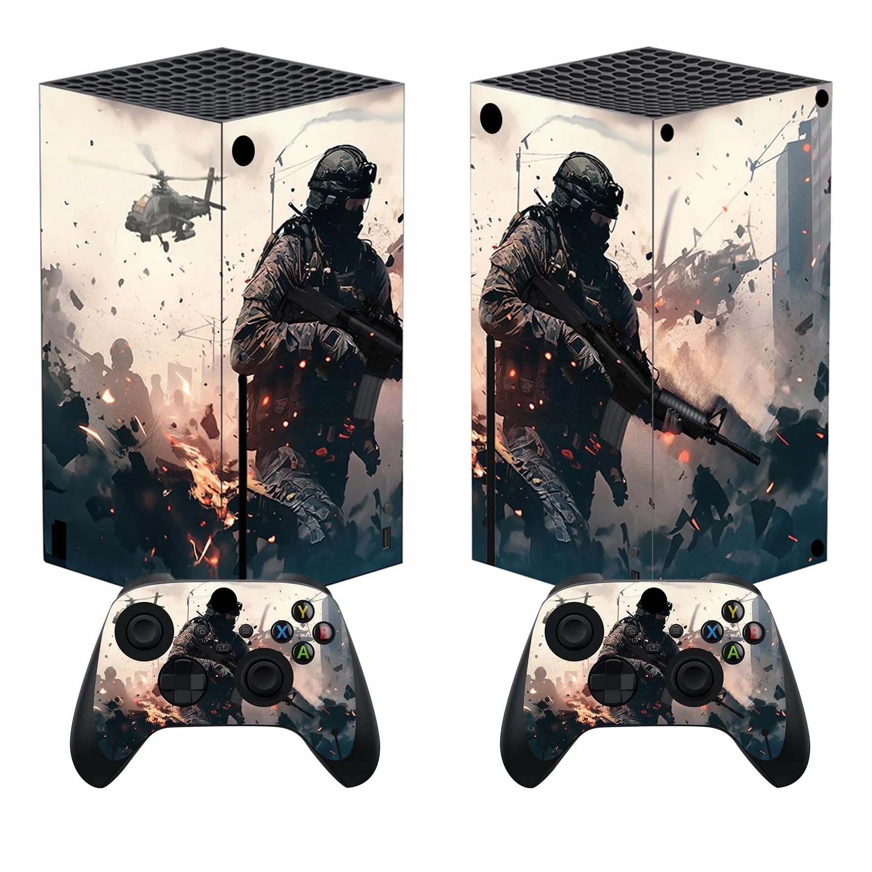 PlayVital Adesivo Skin per Xbox Series X Console&Controller,Sticker Decal Cover Vinile per Xbox Series X-Avanguardia Solitaria