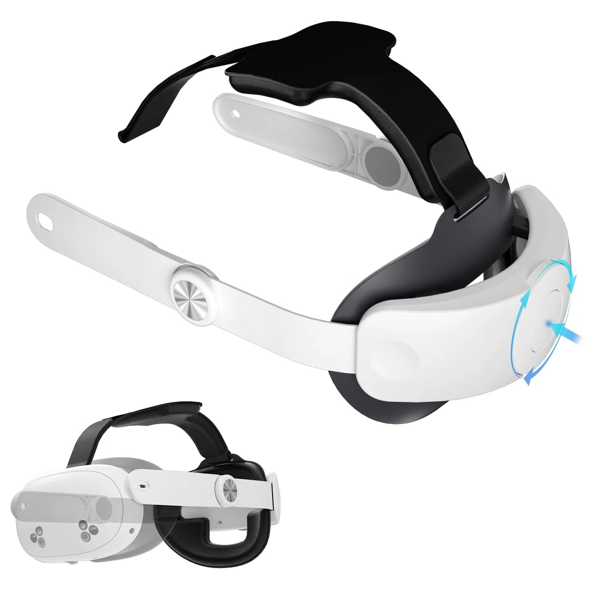 Cinturino Elite per Testa Compatibile con Oculus/Meta Quest 3/Quest 3S, Rilascio con Un Clic & Ritrarre Regolabile Head Strap, Miglioramento Comfort e Immersione Gioco Accessori VR Fascia