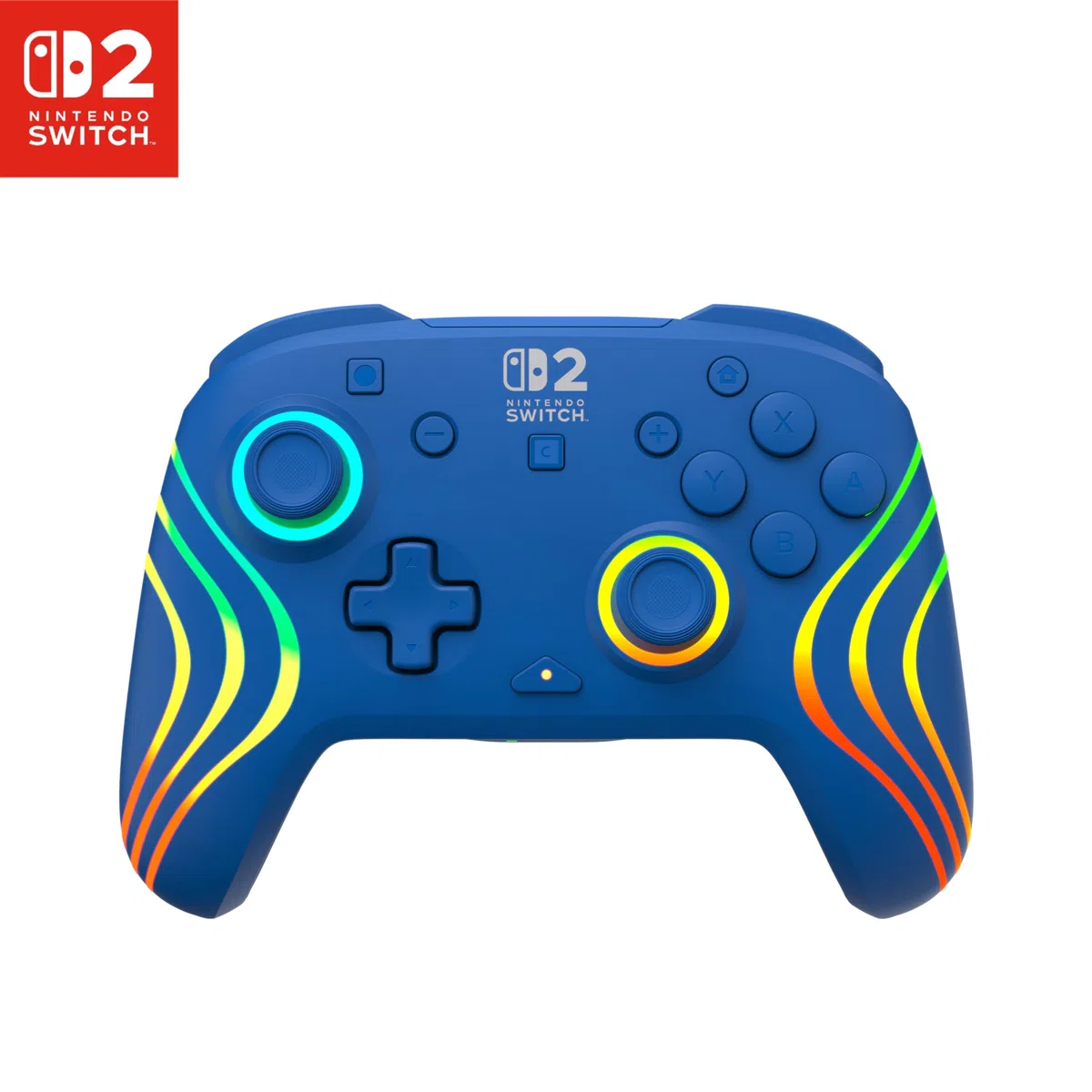 Turtle Beach Afterglow Blu Controller da gaming RGB wireless con licenza ufficiale per Nintendo Switch 2