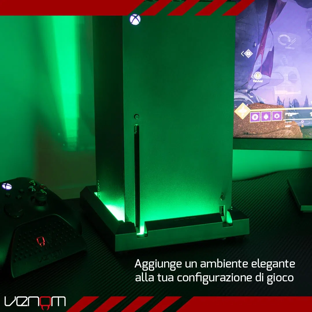 Venom Supporto console illuminato a LED multicolore (Xbox Series X) (Xbox Series X)
