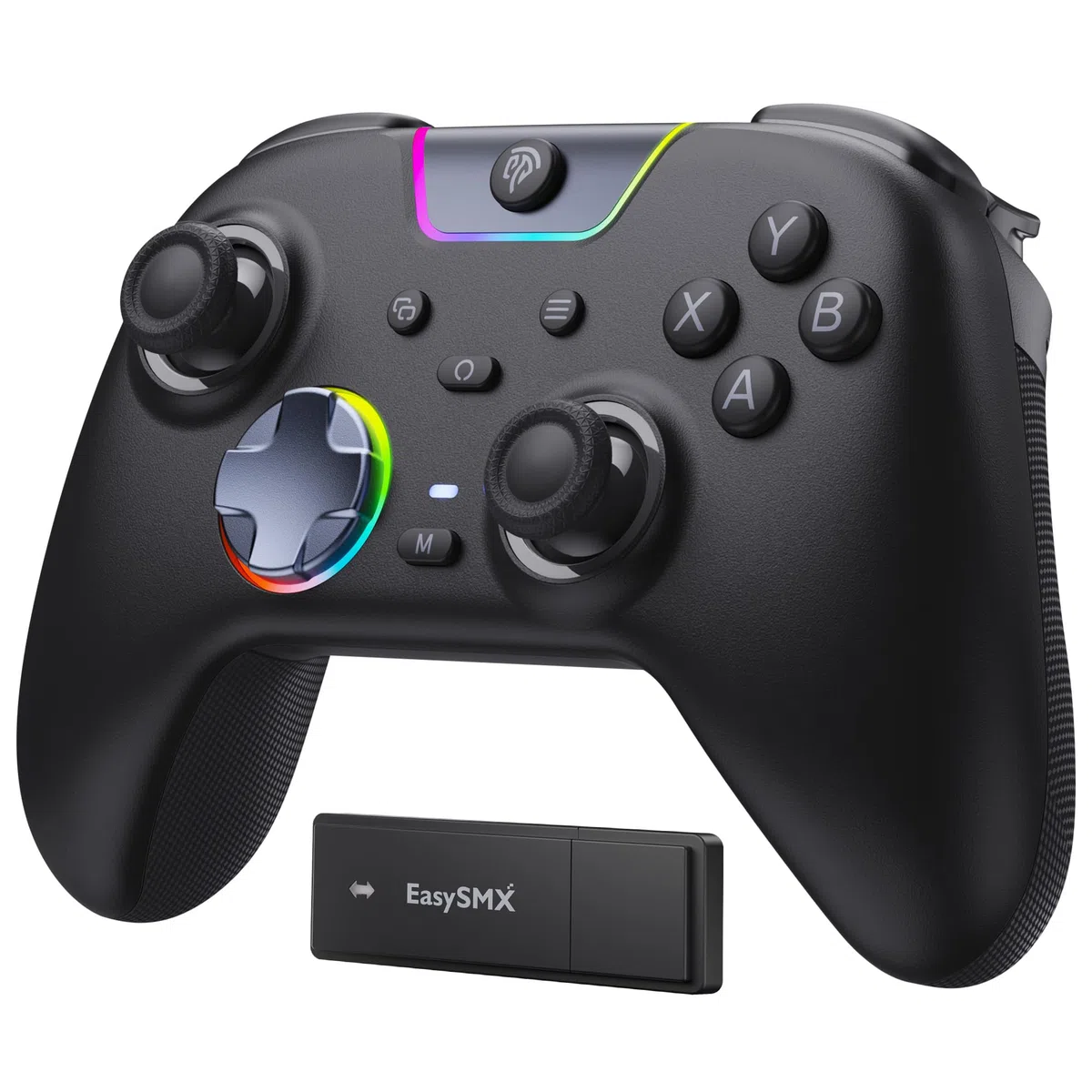 EasySMX X05PRO Controller Wireless PC con Tasti Quiet, Trigger 2 Livelli, Joystick Hall, 2 Pulsanti Programmabili, Batteria 1000mAh, Compatibile PC Windows/Switch/Android/iOS-Nero