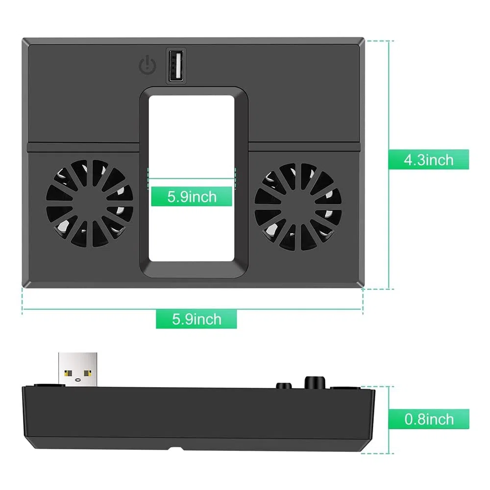 Ventola di Raffreddamento Compatibile per Xbox Series X, Sistemi di Raffreddamento per Console di Gioco con Dispositivo di Raffreddamento Esterno con 2 Ventole di Raffreddamento e 1 Porta USB