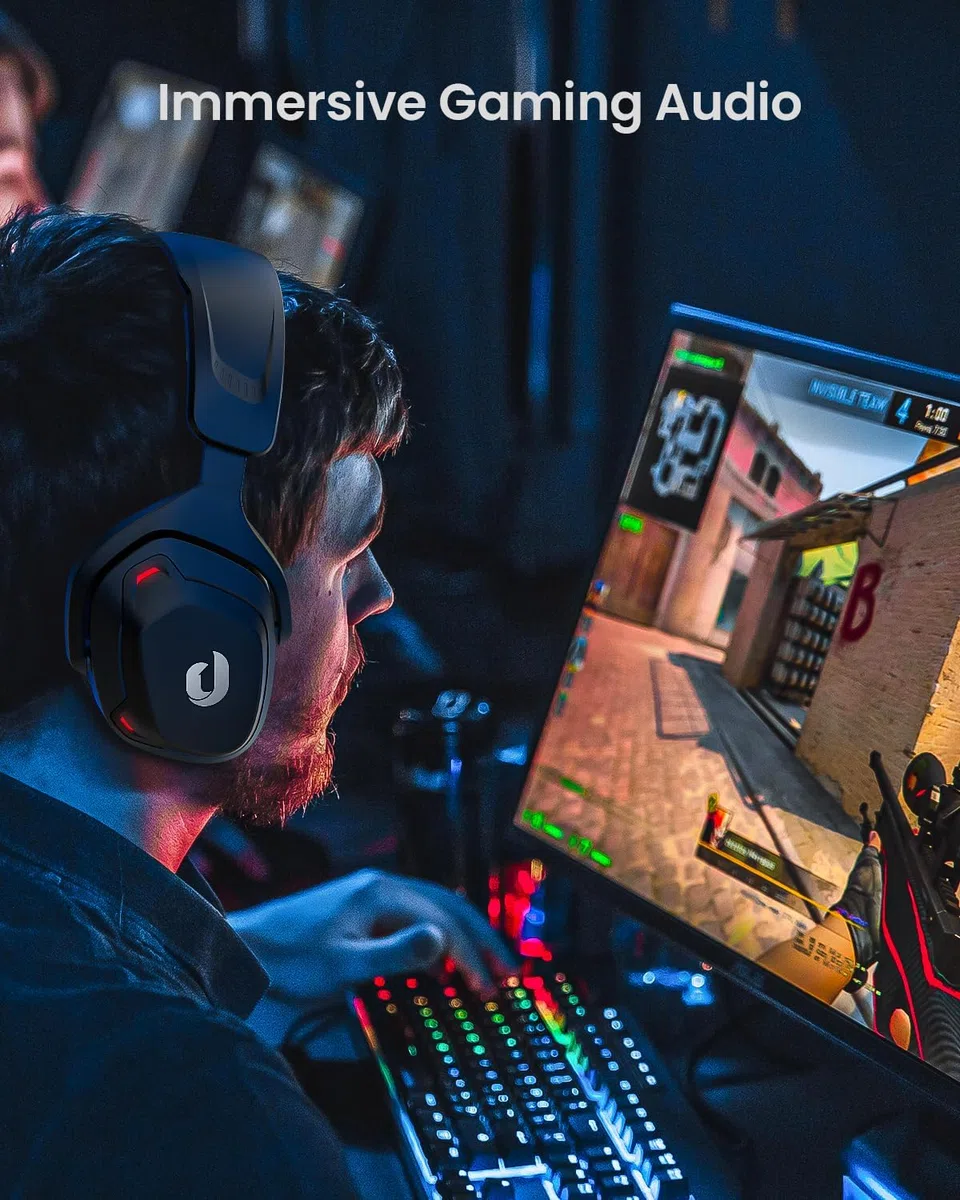 JIMYIU Cuffie Gaming per PS4 PS5 PC Xbox Series X|S One,Cuffie Gaming Cablate con Microfono Cancellazione del Rumore,3.5mm,nero
