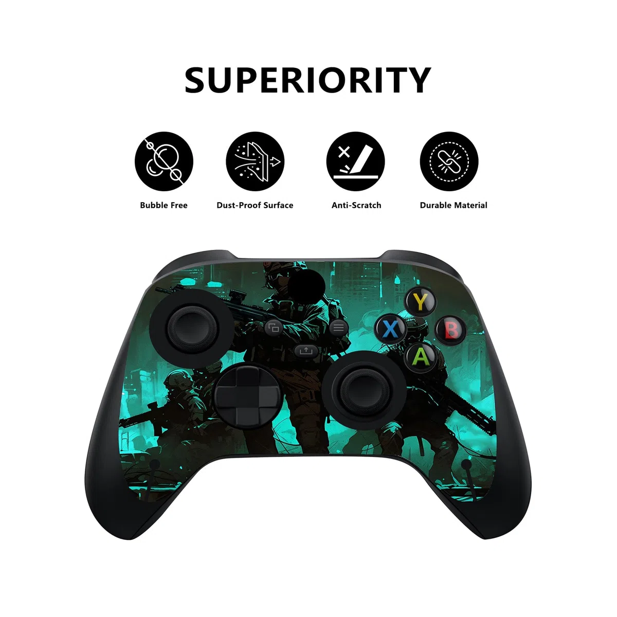 PlayVital Adesivo Skin per Xbox Series X Console&Controller,Sticker Decal Cover Vinile per Xbox Series X-Impavidità