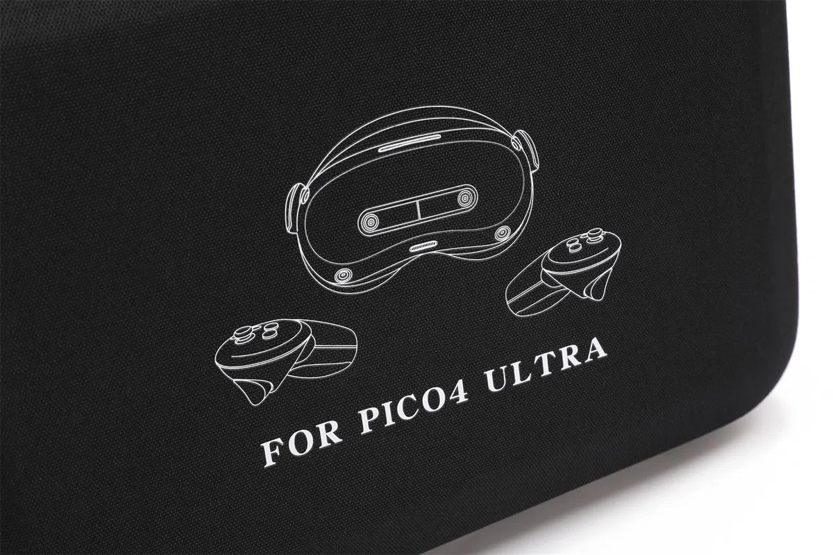 Custodia rigida per accessori Pico 4 Ultra, borsa da viaggio all-in-one, borsa a tracolla per cuffie VR, controller e altri accessori, 31 x 21 x 13,5 cm (nero)