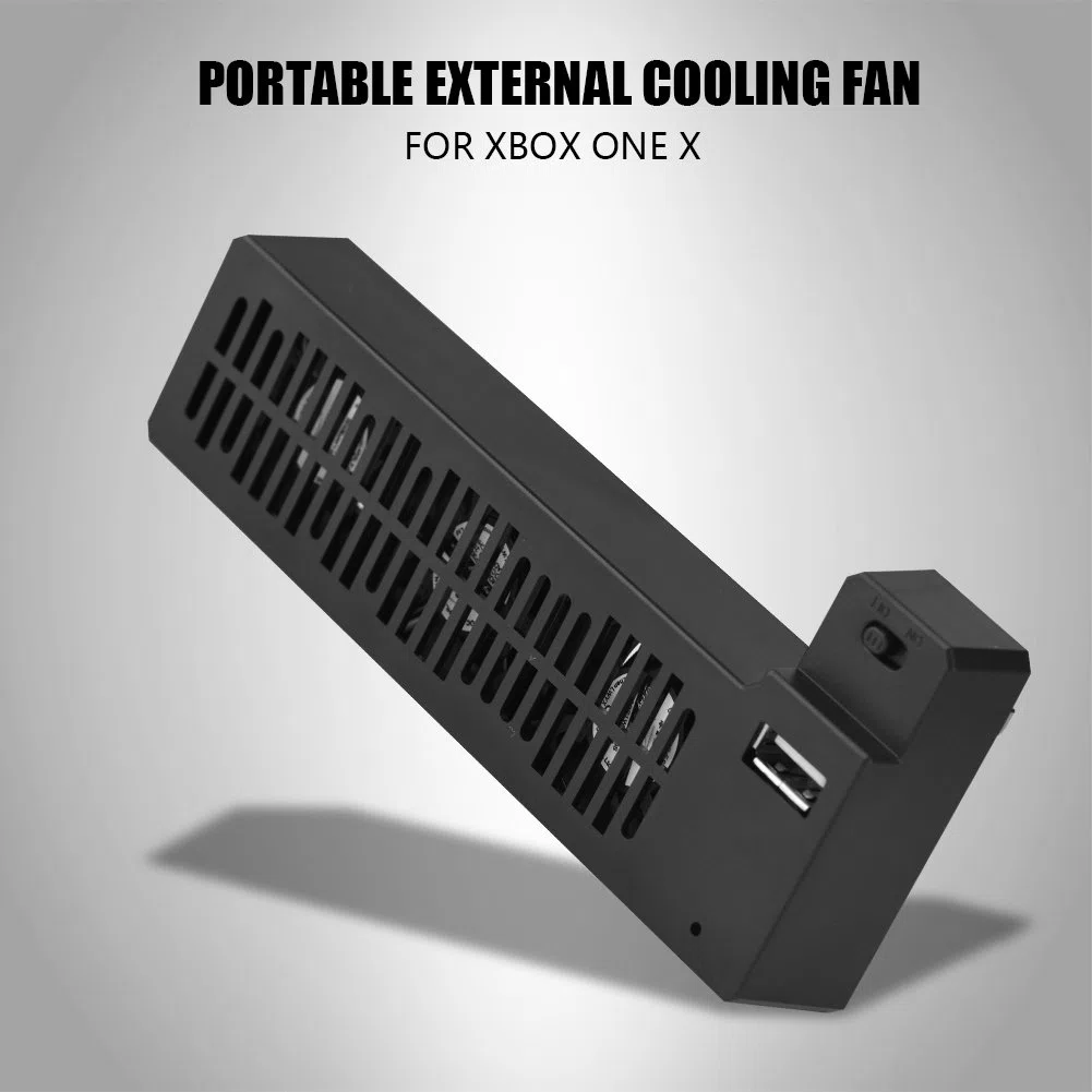 Bewinner Ventola di Raffreddamento Esterna USB Portatile per La Console di Gioco X Supporto per Ventola di Raffreddamento con 3 Mini Ventole di Raffreddamento