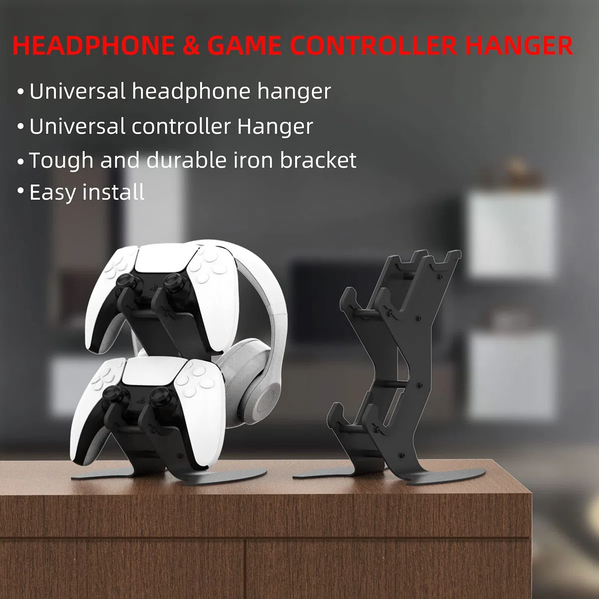 DOYO Supporto per Controller e Cuffie da Gioco Stand Gaming Controller Porta Cuffie da Scrivania e Joystick Ps4 Supporto Universale Per Xbox Series x, Ps5, Ps3, Xbox One, Xbox 360, Nintendo Switch