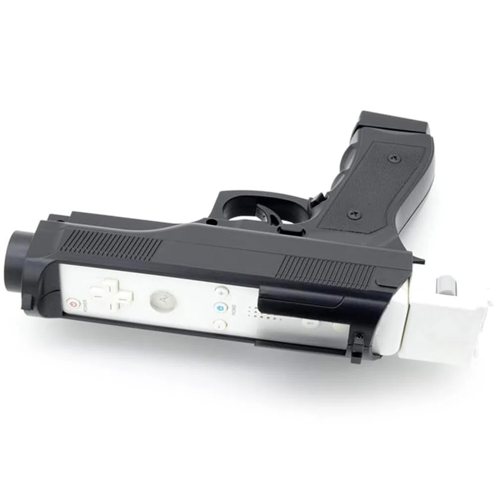 OSTENT Light Gun Pistol Shooting Sport Videogioco compatibile per Nintendo Wii Remote Controller Confezione da 2