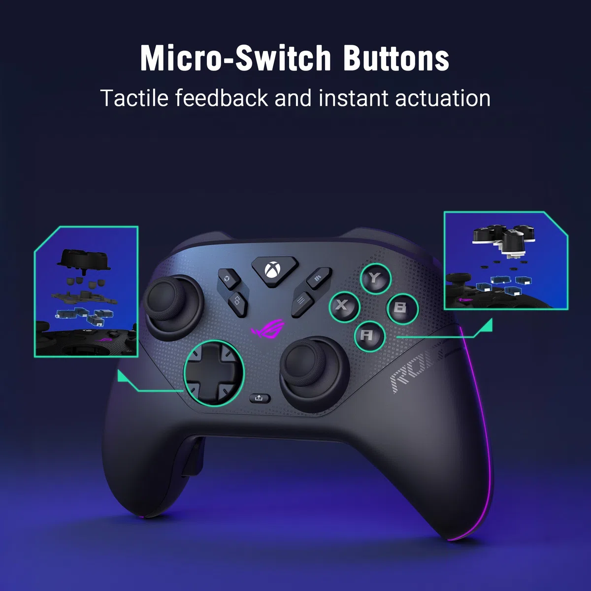 ASUS - Manette Sans Fil ROG Raikiri II Xbox Noire