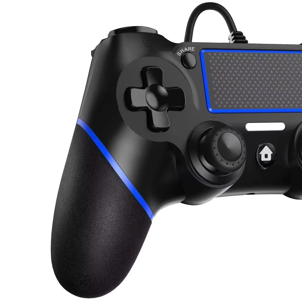 Zexrow Wired Controller per PS-4, USB da 2,1 m Wired Game Controller per Pla-yStation4/Pro/Slim/PC, Gamepad con doppia vibrazione e impugnatura antiscivolo (Nessuna porta audio)