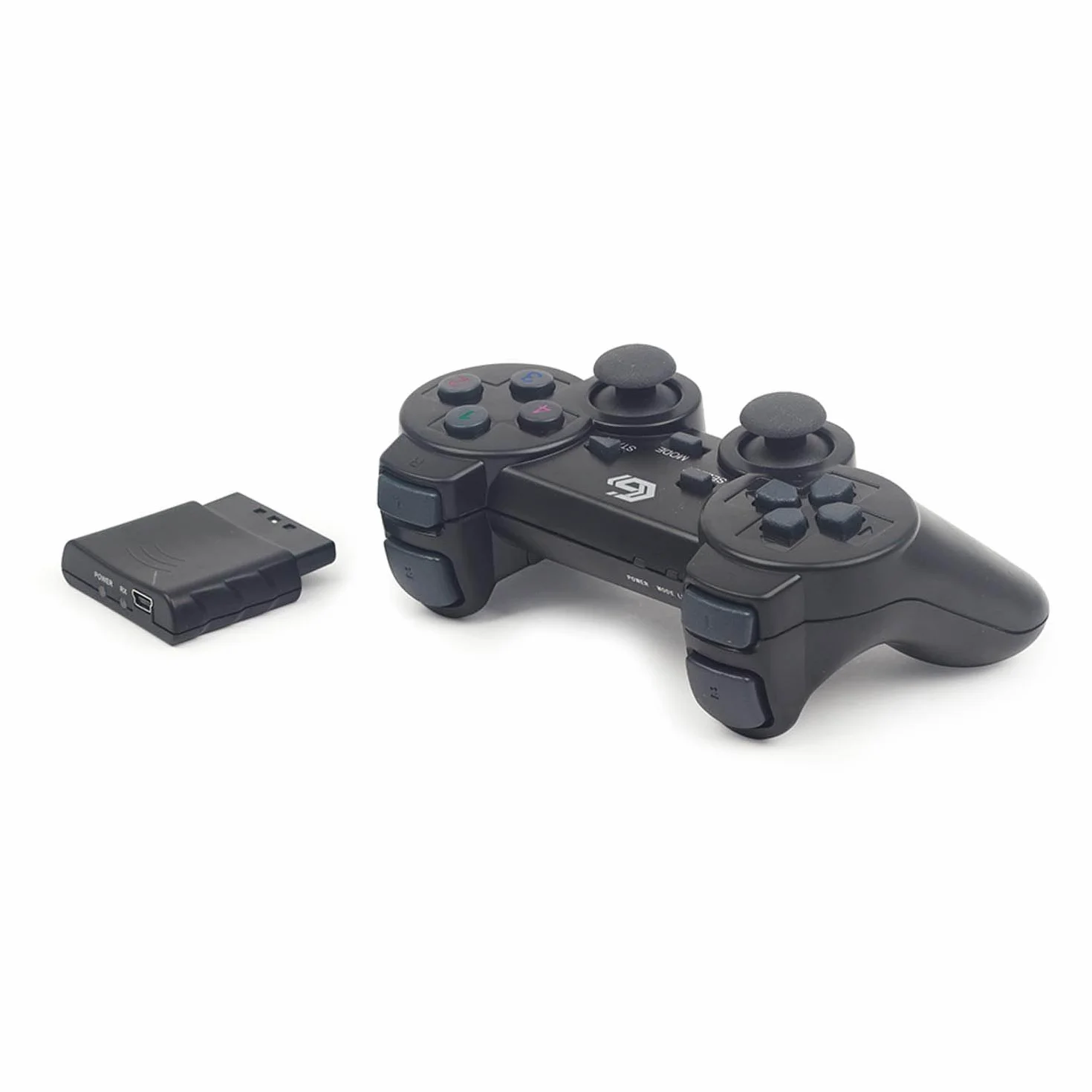 Gembird JPD-WDV-01 - Gamepad Wireless con Vibrazione, PS2/PS3/PC, Colore: Nero