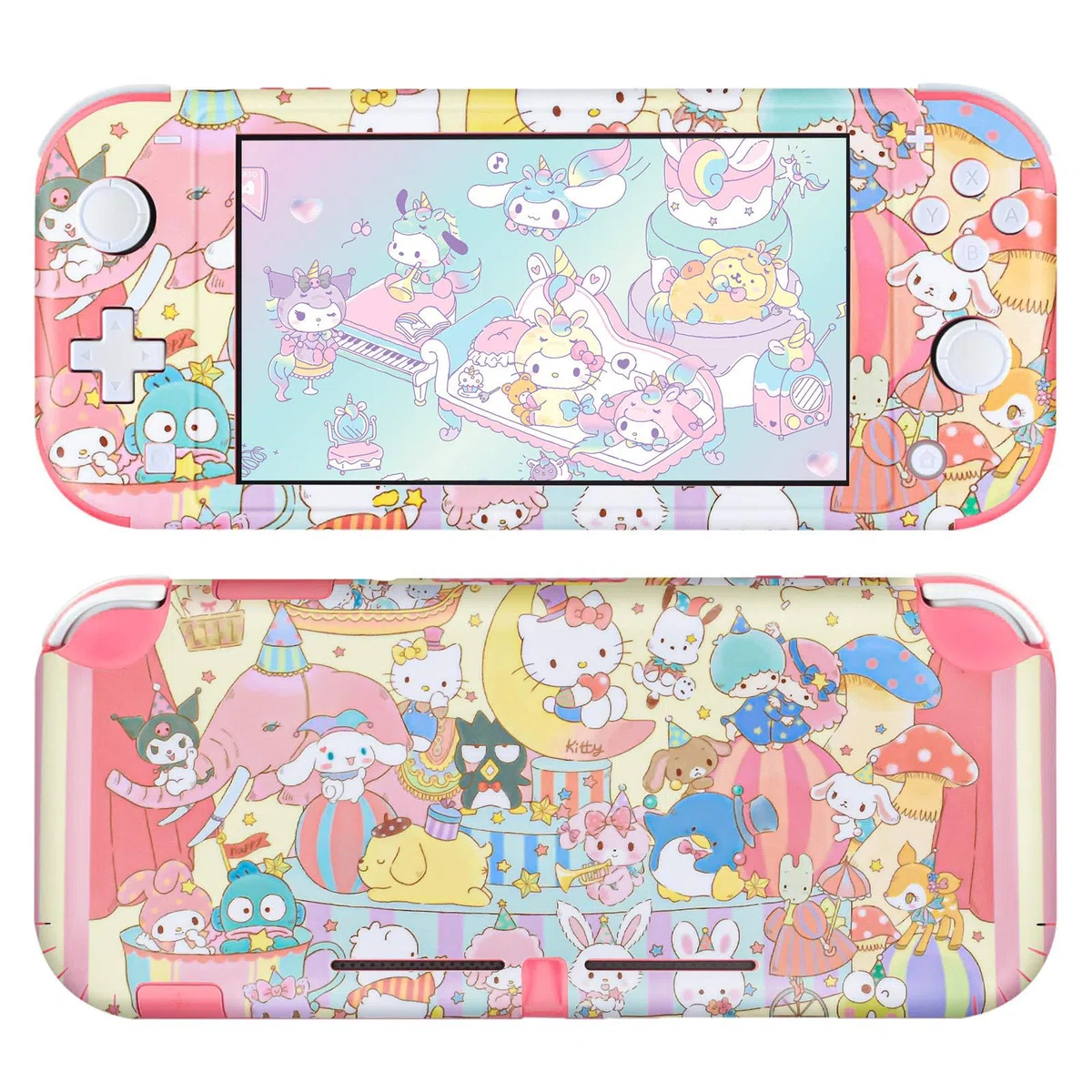 DLseego Compatibile con Switch Lite Skin, Pretty Pattern Full Wrap Skin Pellicola Protettiva Adesivo Compatibile con Nintendo Switch Lite, Festa Felice